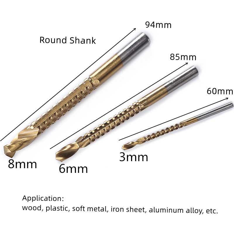 6PC Pagoda Drill titanium Step Drill Bit Set Saw Tooth Drill Bits 10Pcs
