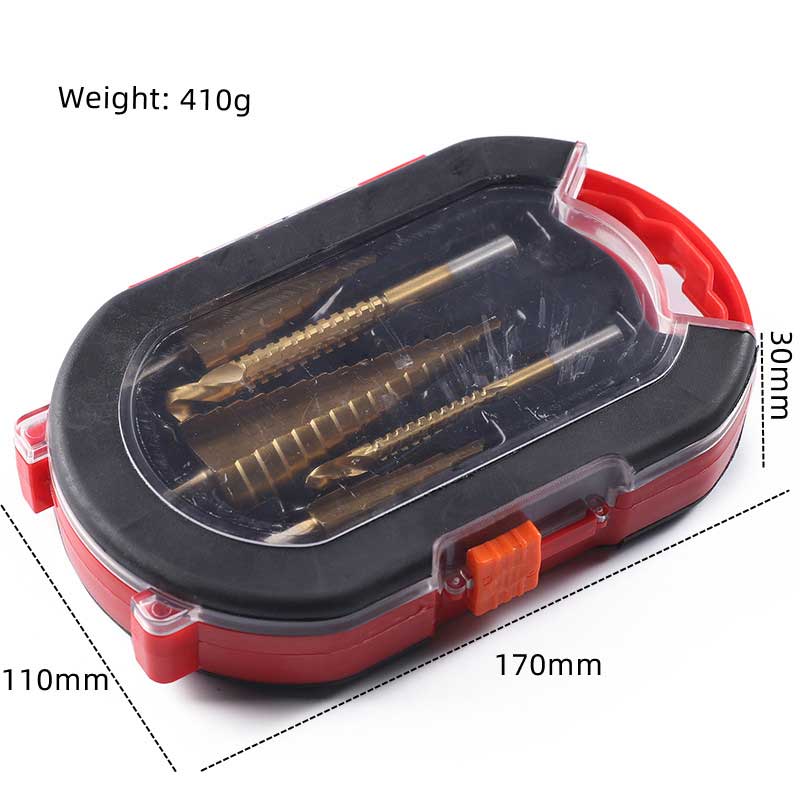 6PC Pagoda Drill titanium Step Drill Bit Set Saw Tooth Drill Bits 10Pcs