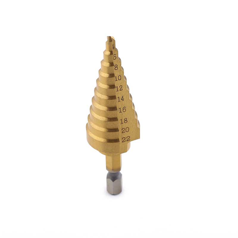 bearing steel  4-22mm hexagon shank step drill pagoda bit metal reamer 10Pcs