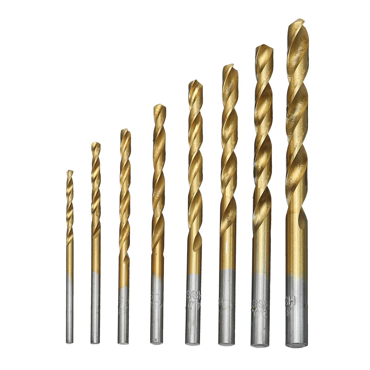 18PCS Drill Bit Set Phillips Pozidriv Slotted Bits  Twist Drill and Countersink Bit with 60mm Extension Rod with Plastic Storage Box