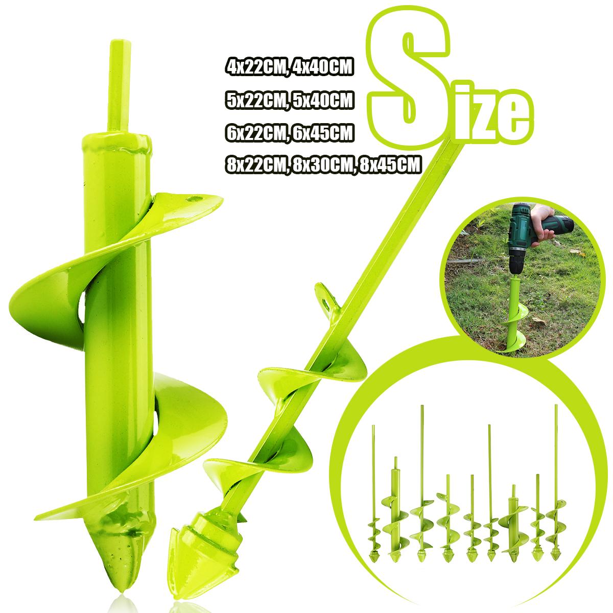 Electric Power Garden Auger Drill Bits Earth Planter Spiral Post Hole Digger Kit