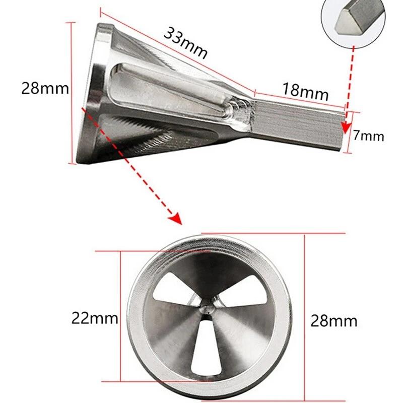 Deburring External Chamfering Tool Triangular Handle / Hexagonal Handle Pagoda Metal Steel Step Drill Bit Hole Drill Conical Drill Countersink Hole