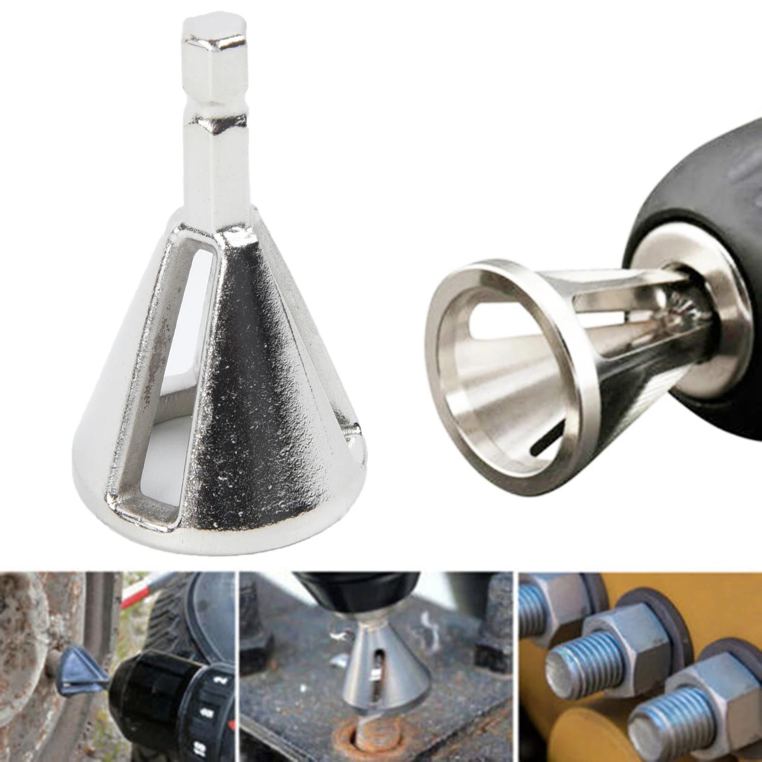 Deburring External Chamfering Tool Triangular Handle / Hexagonal Handle Pagoda Metal Steel Step Drill Bit Hole Drill Conical Drill Countersink Hole