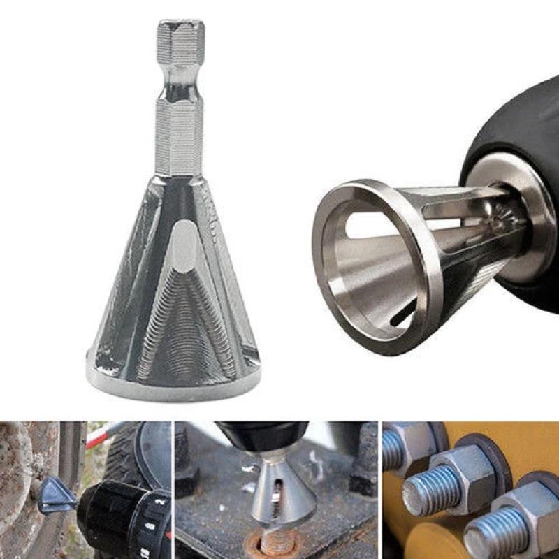 Deburring External Chamfering Tool Triangular Handle / Hexagonal Handle Pagoda Metal Steel Step Drill Bit Hole Drill Conical Drill Countersink Hole