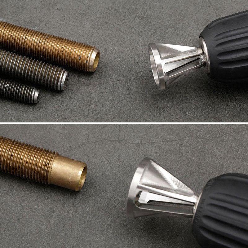 Deburring External Chamfering Tool Triangular Handle / Hexagonal Handle Pagoda Metal Steel Step Drill Bit Hole Drill Conical Drill Countersink Hole