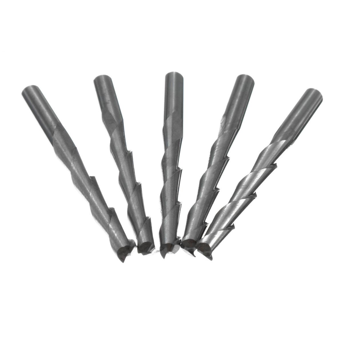 3.175mm Carbide CNC 2 Flute Spiral Bits End Mill Router 22mm CEL Milling Cutter