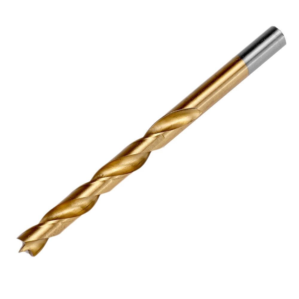 7/8Pcs 3-10mm Round Shank Titanium Coated Countersink Drill Bit Set Replacement Three Point Drill Set Carpentry Boring Tool Woodworking Tool