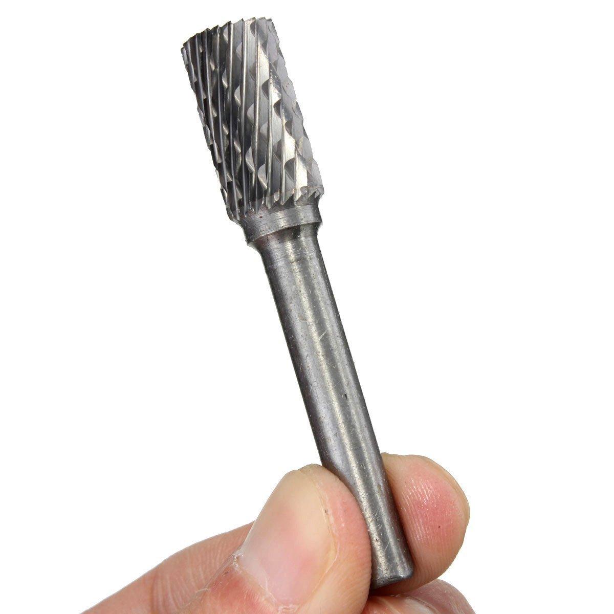 Socoje RB29 5pcs 6mm Shank Tungsten Carbide Burr Rotary Cutter file Set Engraving Tool