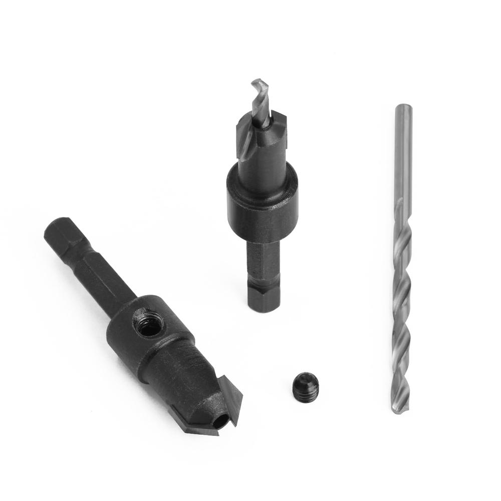 1pc 1/4 Hex Shank  Countersink Woodworking Router Bit set Milling Cutter Screw Extractor Remon Demolition