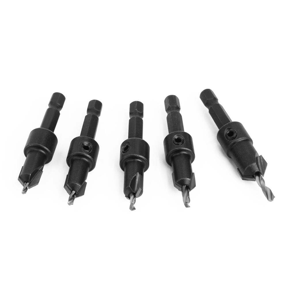 1pc 1/4 Hex Shank  Countersink Woodworking Router Bit set Milling Cutter Screw Extractor Remon Demolition