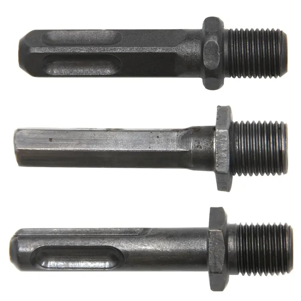 4PCS 32mm Black With Replaceable Handle Firewood Drill Bit Hand Electric Drill Electric Hammer Machine With Round Handle Square Handle Electric Tools