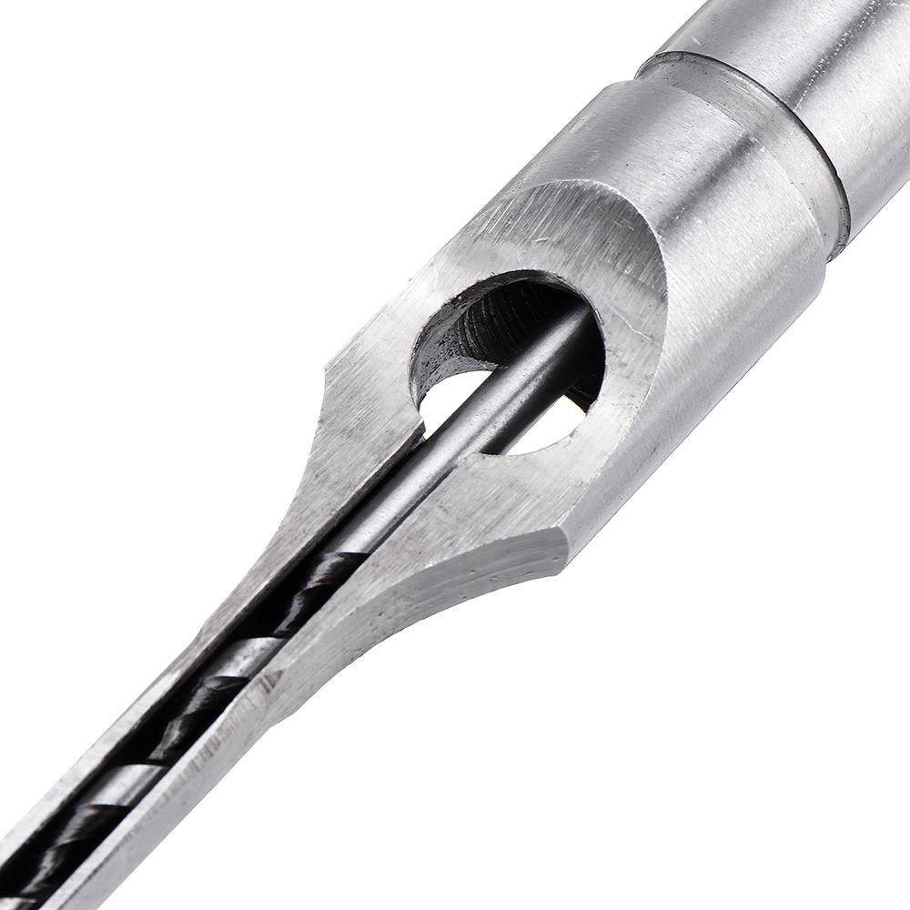 4PCS 6.35/7.94/9.5/12.7mm Woodworking Square Hole Drill Bit Mortising Chisel