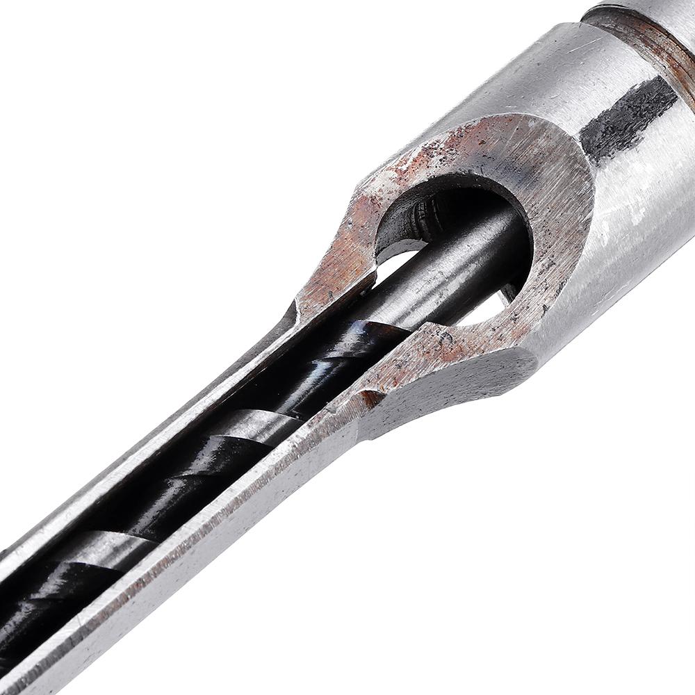 4PCS 6.35/7.94/9.5/12.7mm Woodworking Square Hole Drill Bit Mortising Chisel