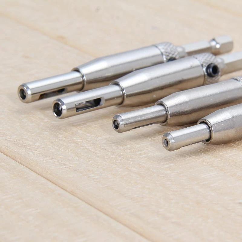 4Pcs  Self Centering Hinge Drill Bit Set for Hinges Drawer Guides Hole Saw Cutter