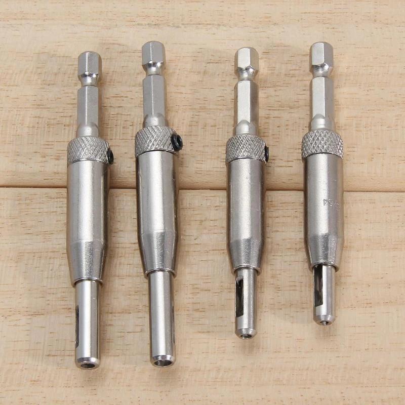 4Pcs  Self Centering Hinge Drill Bit Set for Hinges Drawer Guides Hole Saw Cutter