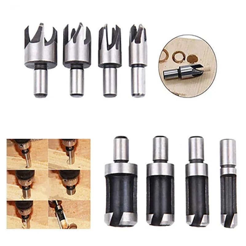8PCS  Cork Drill Bit Set Wood Plug Cutter Drill Cutting Tool Drill Bit Set Bored Hole Tenon Drills