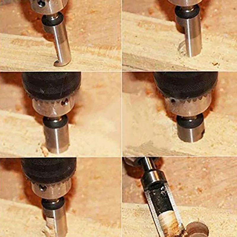 8PCS  Cork Drill Bit Set Wood Plug Cutter Drill Cutting Tool Drill Bit Set Bored Hole Tenon Drills