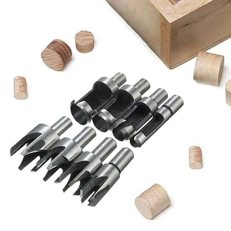 8PCS  Cork Drill Bit Set Wood Plug Cutter Drill Cutting Tool Drill Bit Set Bored Hole Tenon Drills