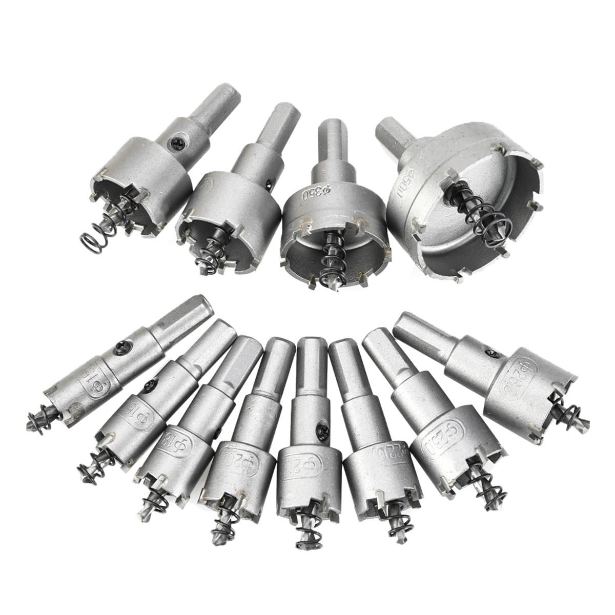 Socoje 12pcs 15mm-50mm Hole Saw Cutter Alloy Drill Bit Set for Wood Metal Cutting