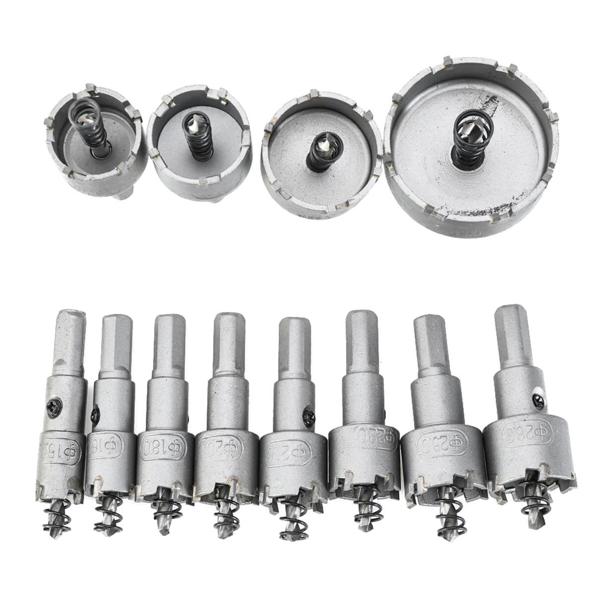 Socoje 12pcs 15mm-50mm Hole Saw Cutter Alloy Drill Bit Set for Wood Metal Cutting