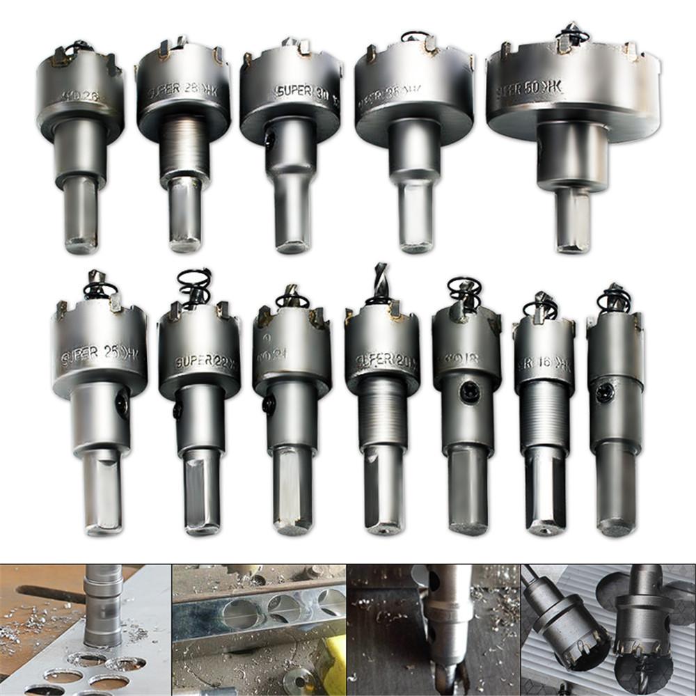 Socoje 12pcs 15mm-50mm Hole Saw Tooth Kit Drill Cutter Alloy Drill Bit Set for Wood Metal Wood Cutting