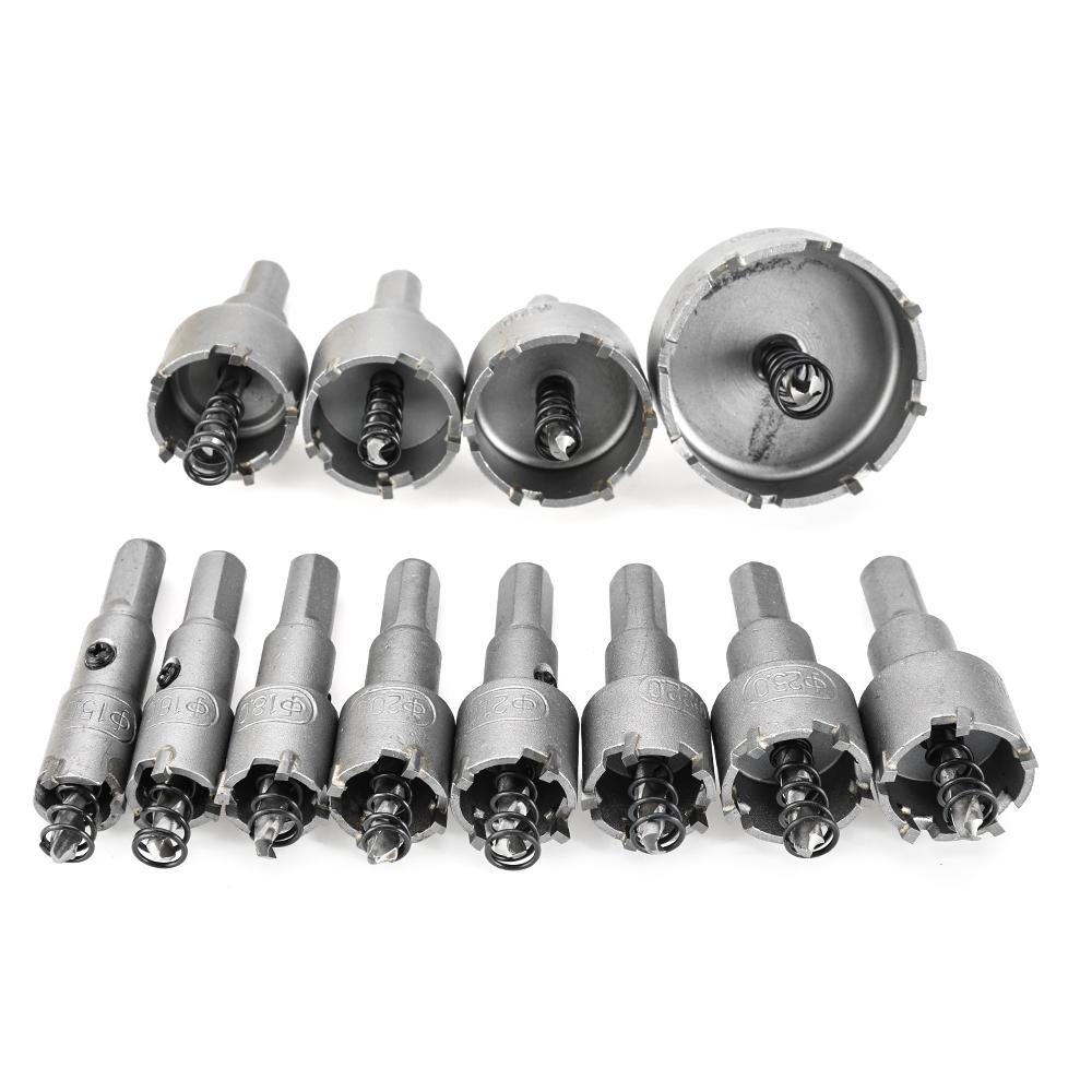 Socoje 12pcs 15mm-50mm Hole Saw Tooth Kit Drill Cutter Alloy Drill Bit Set for Wood Metal Wood Cutting