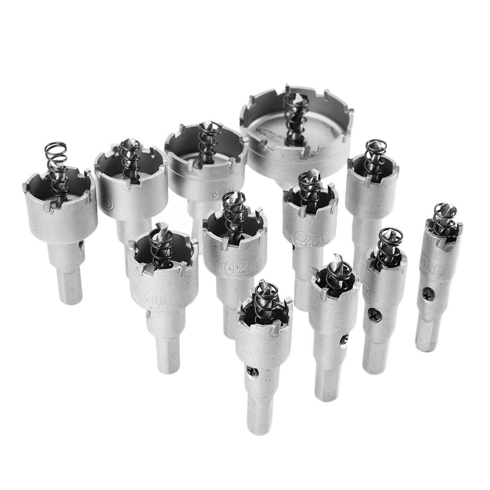 Socoje 12pcs 15mm-50mm Hole Saw Tooth Kit Drill Cutter Alloy Drill Bit Set for Wood Metal Wood Cutting