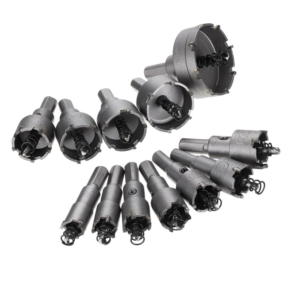 Socoje 12pcs 15mm-50mm Hole Saw Tooth Kit Drill Cutter Alloy Drill Bit Set for Wood Metal Wood Cutting