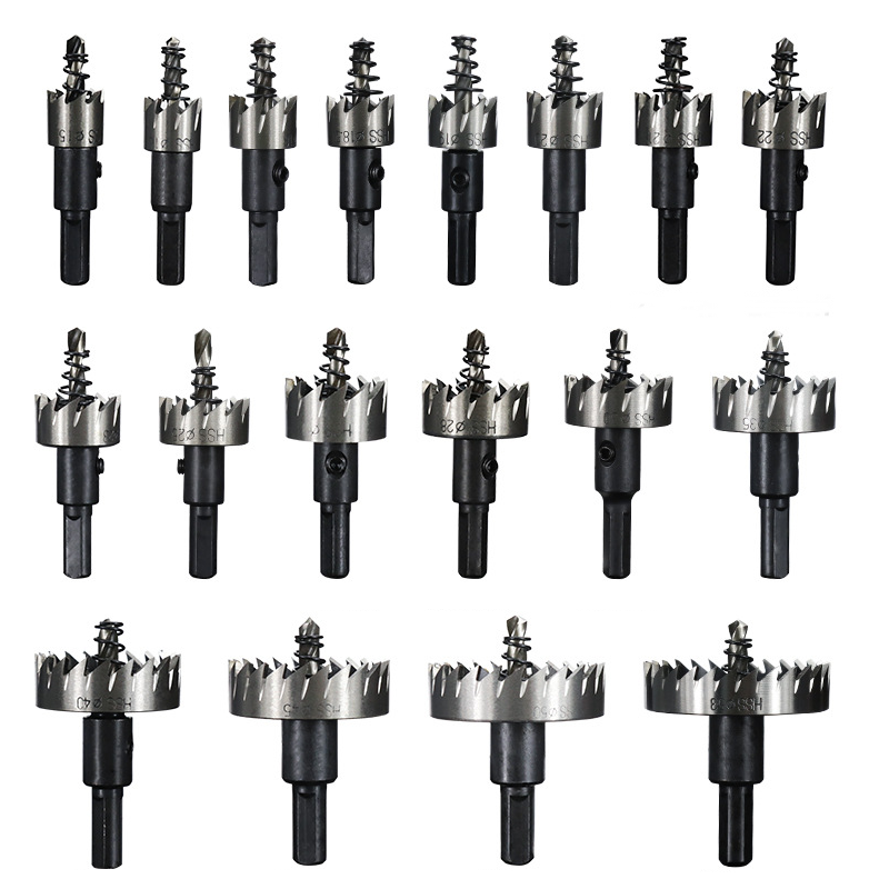 Socoje 15-53mm Hole Sawtooth  Drill Bit Hole Saw Cutter for Stainless Steel Metal Alloy Hole Drilling