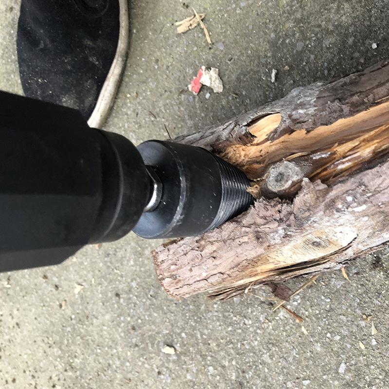 1Pc Socoje 32/42mm  Round/Square/Hexagonal Shank Firewood Drill Bit Splitter Wood Split Cone Drill Bit For Tree Cutting