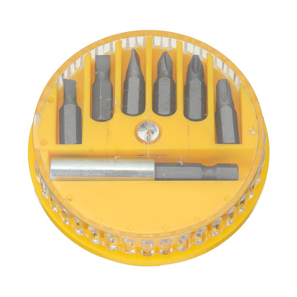 7PCS Precision Screwdriver Bit Set with 25mm Length PH1 PH2 PH3 SL4 SL5 SL6 Bits and 60mm Extension Bar Universal CRV Material Compatible