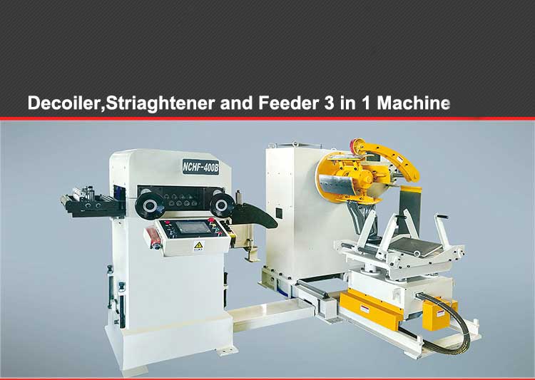 3 In 1 NC Servo Decoiler Straightener Feeder Uncoiler and Feeder Machine Straightener Uncoiler Feed Metal Sheet