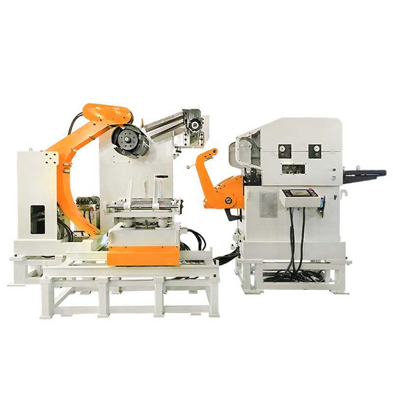 3 In 1 Servo Feeder Metal Coil Uncoiler Automatic Hydraulic Leveling Feeding Punching Production Line With
