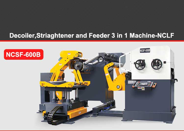 3 in 1 Uncoiler Straightener Feeder For Steel Coil Feeding and Handling Line