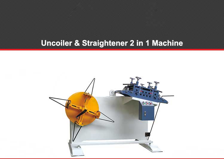 Auto steel coil straightener uncoiler decoiler 2 in 1 machine suitable for punching press