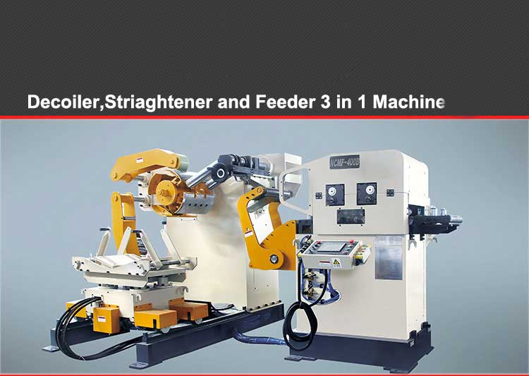 NC Feeder Sheet Metal Coiling Straightening Machine 3 In 1 Decoiler Straightener Servo Feeder