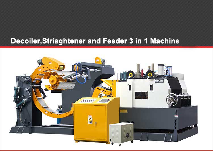Servo Decoiler Straightener Feeder Metal Sheet Feeding Machine 3 In 1 NC Servo Feeder
