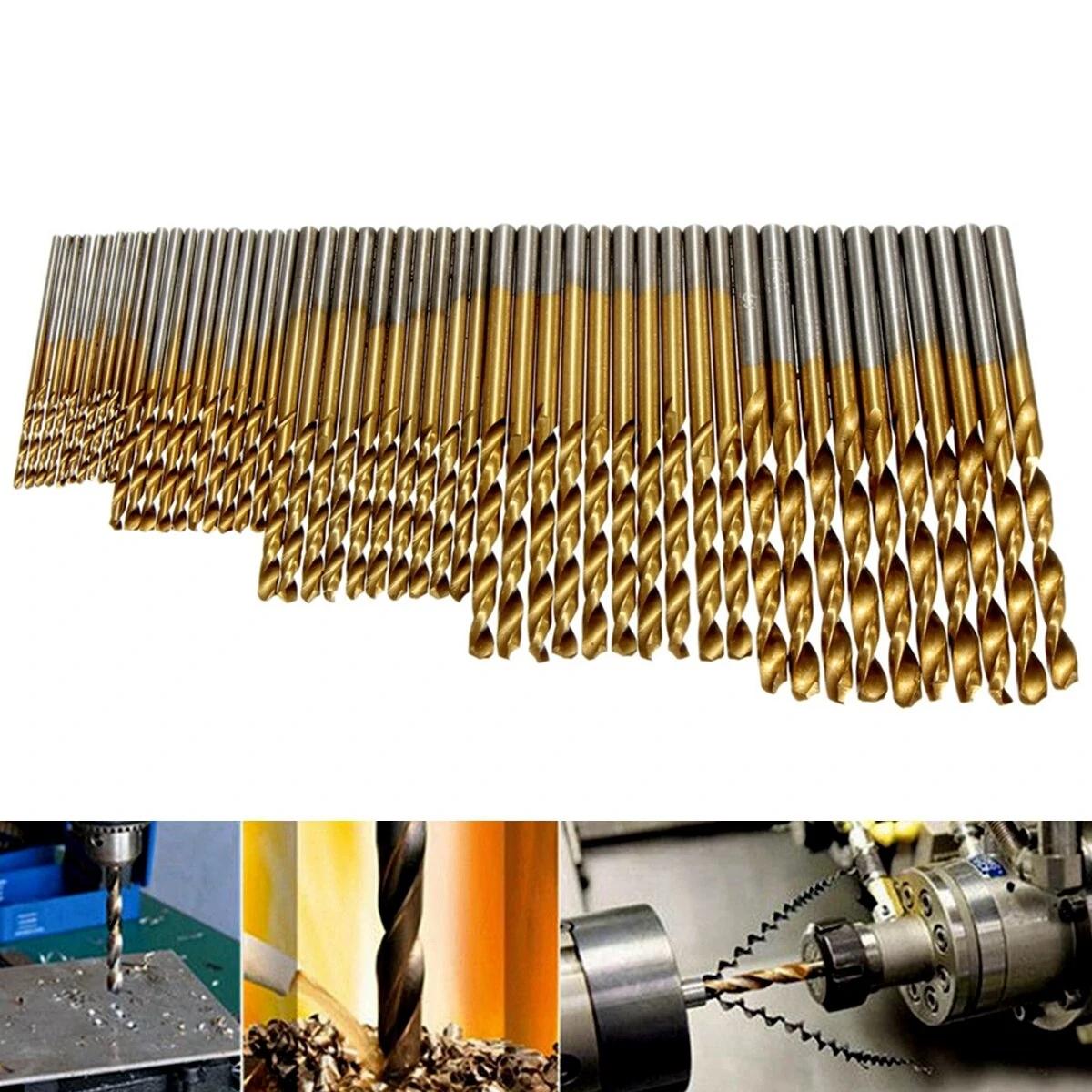 10*1mm+10*1.5mm+10*2mm+10*2.5mm+10*3mm High Speed Steel Drill Bit Straight Shank Twist Drill Bit Tool Set