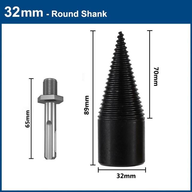 2PCS 32mm Fire Splitting Drill Bit Screw Cone Driver Splitter Camping