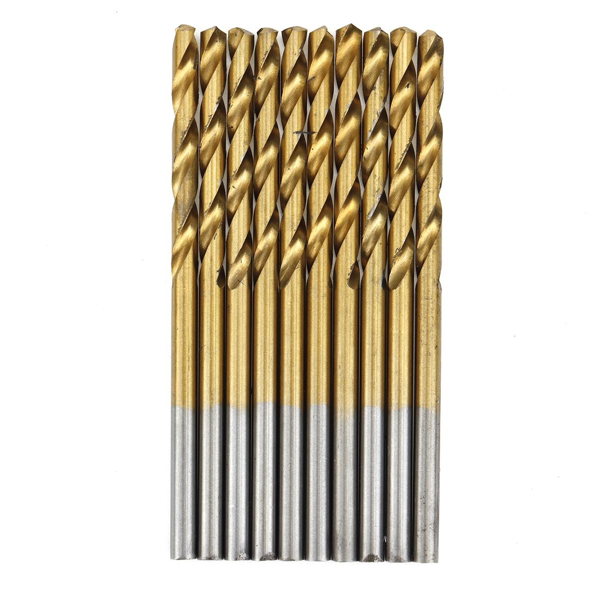 60PCS 1mm/1.5mm/ 2mm/2.5mm/3mm/3.5mm Titanium-Coated High-Speed Steel Twist Drill Bit Set Diverse Sizes Precision Crafted Drilling Tool