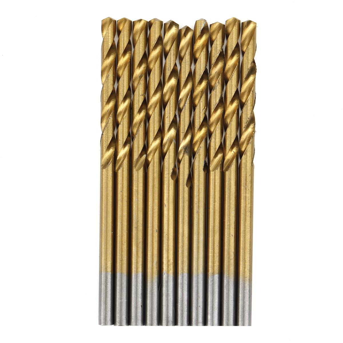 60PCS 1mm/1.5mm/ 2mm/2.5mm/3mm/3.5mm Titanium-Coated High-Speed Steel Twist Drill Bit Set Diverse Sizes Precision Crafted Drilling Tool
