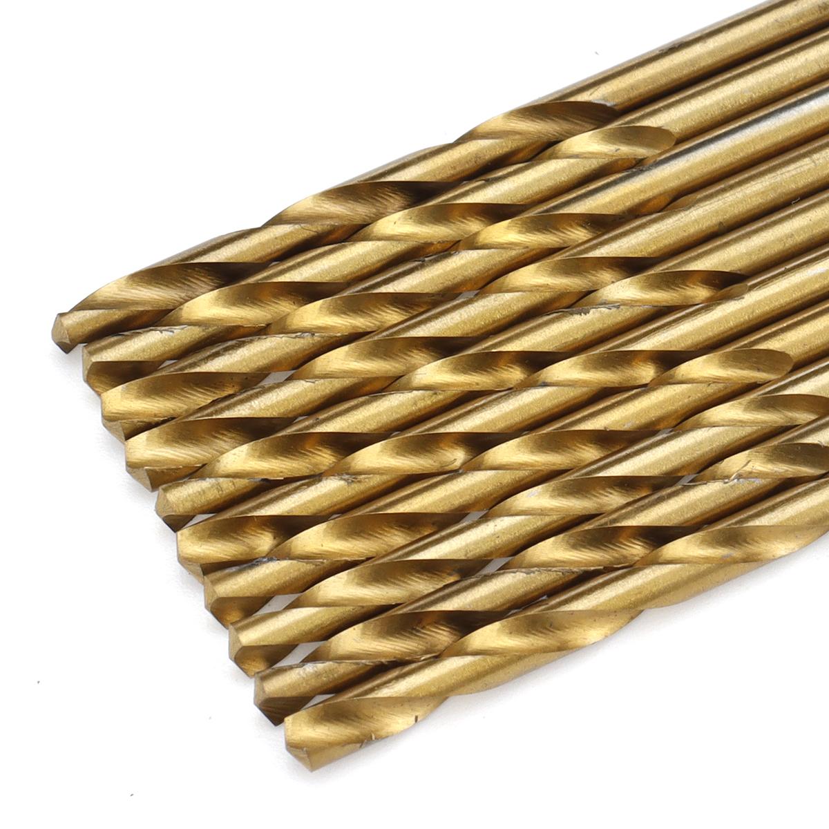 60PCS 1mm/1.5mm/ 2mm/2.5mm/3mm/3.5mm Titanium-Coated High-Speed Steel Twist Drill Bit Set Diverse Sizes Precision Crafted Drilling Tool