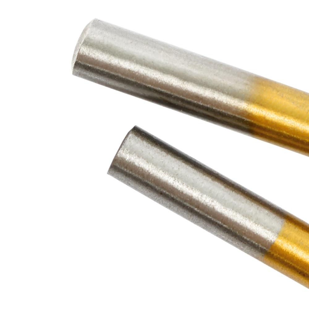 Socoje 6pcs 3-8mm  Drill Bit Titanium Plating Coated Hole Saw Drill Bit Set Wood Hole Cutter Core Drill