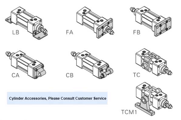 Anti-corrosion Small Bore Durable Air Double Acting Pneumatic Cylinder