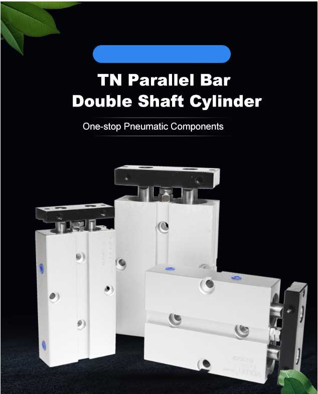 China Manufacturer Wear Resisitence Auto Switch Slot Small Twin Rod Pneumatic Air Cylinders