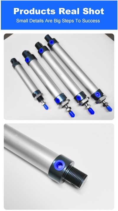 Customized Services Stainless Steel Mini Adjustable Stroke Components Pneumatic Cylinder With 1 Year Warranty