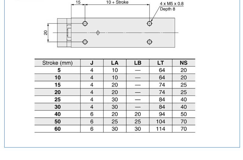 MXH10/HLH series aluminium alloy double acting compact sliding table pneumatic cylinder SMC type
