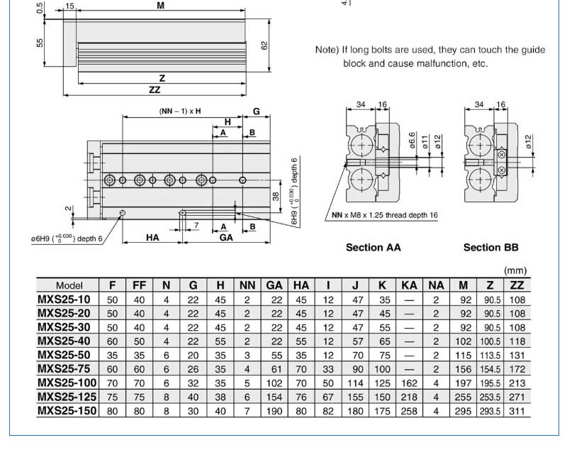 MXS series slide table guided  8*10 20 30 40 50 75 stoke pneumatic air cylinder for shampoo filling machine