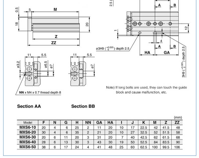MXS series slide table guided  8*10 20 30 40 50 75 stoke pneumatic air cylinder for shampoo filling machine