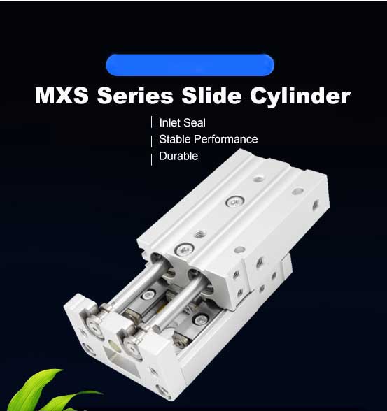 MXS Series Aluminum Pneumatic Air Cylinder With High Precision Piston Rod Smooth For Punching